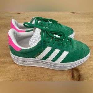 adidas Gazelle Bold
Green Lucid Pink platform